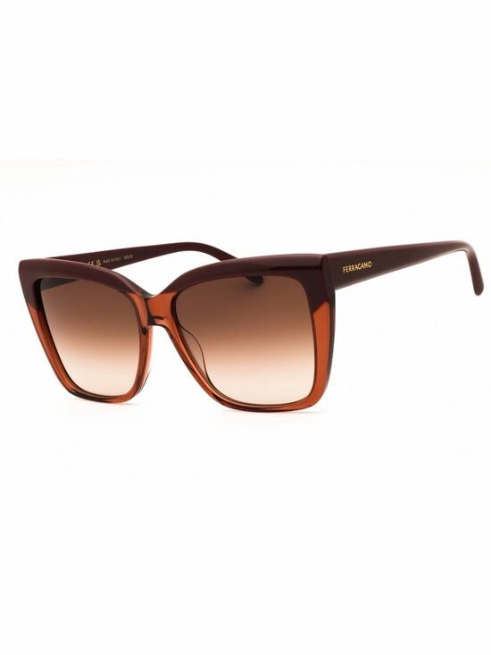 New Salvatore Ferragamo SF1102S 619 Women\'s Brown Gradient Cat-Eye Sunglasses main image 9